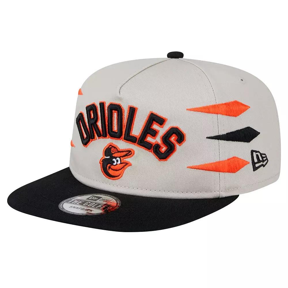 Men's New Era Cream Baltimore Orioles Iron Golfer Snapback Hat, Beige Product Image