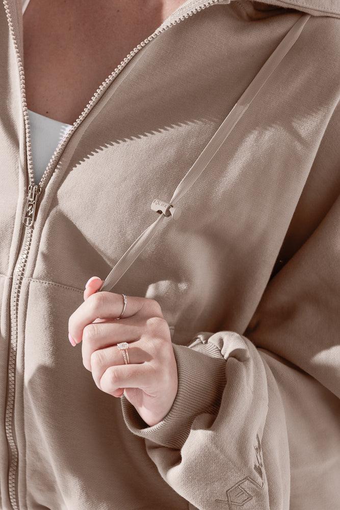 Zip Cloud Hoodie - White Product Image