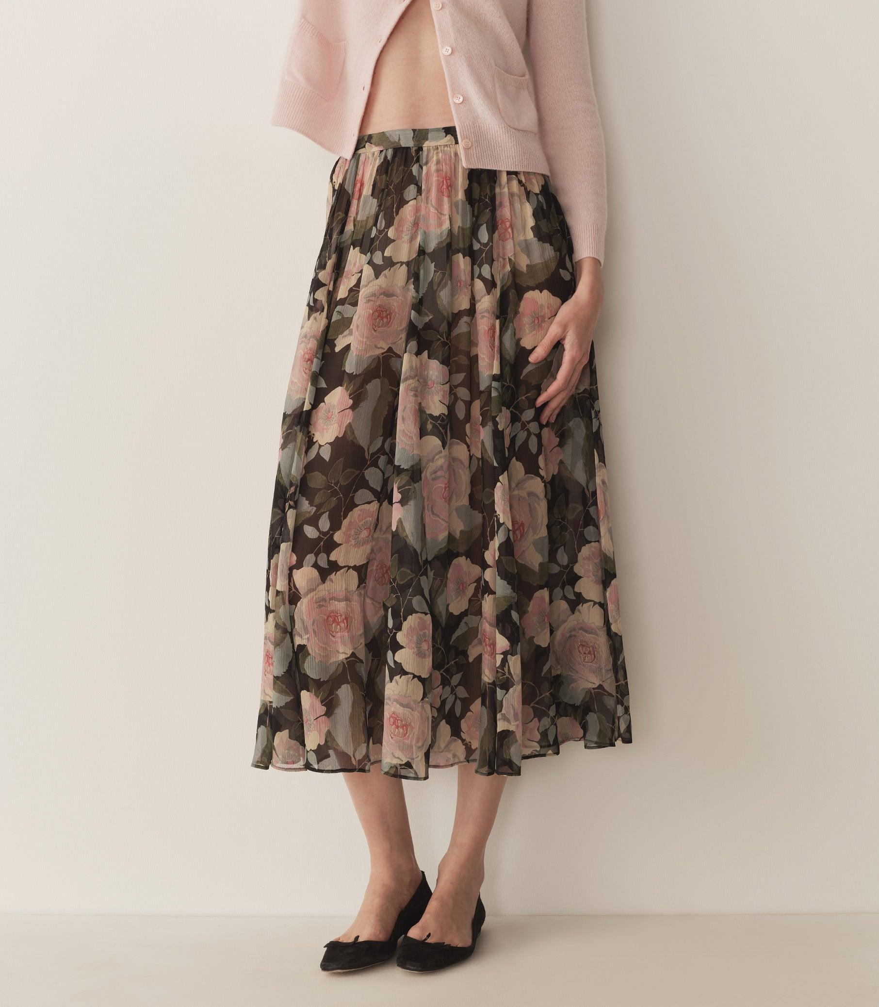MEADOW SKIRT -- ROSE GARDEN FLORAL Product Image