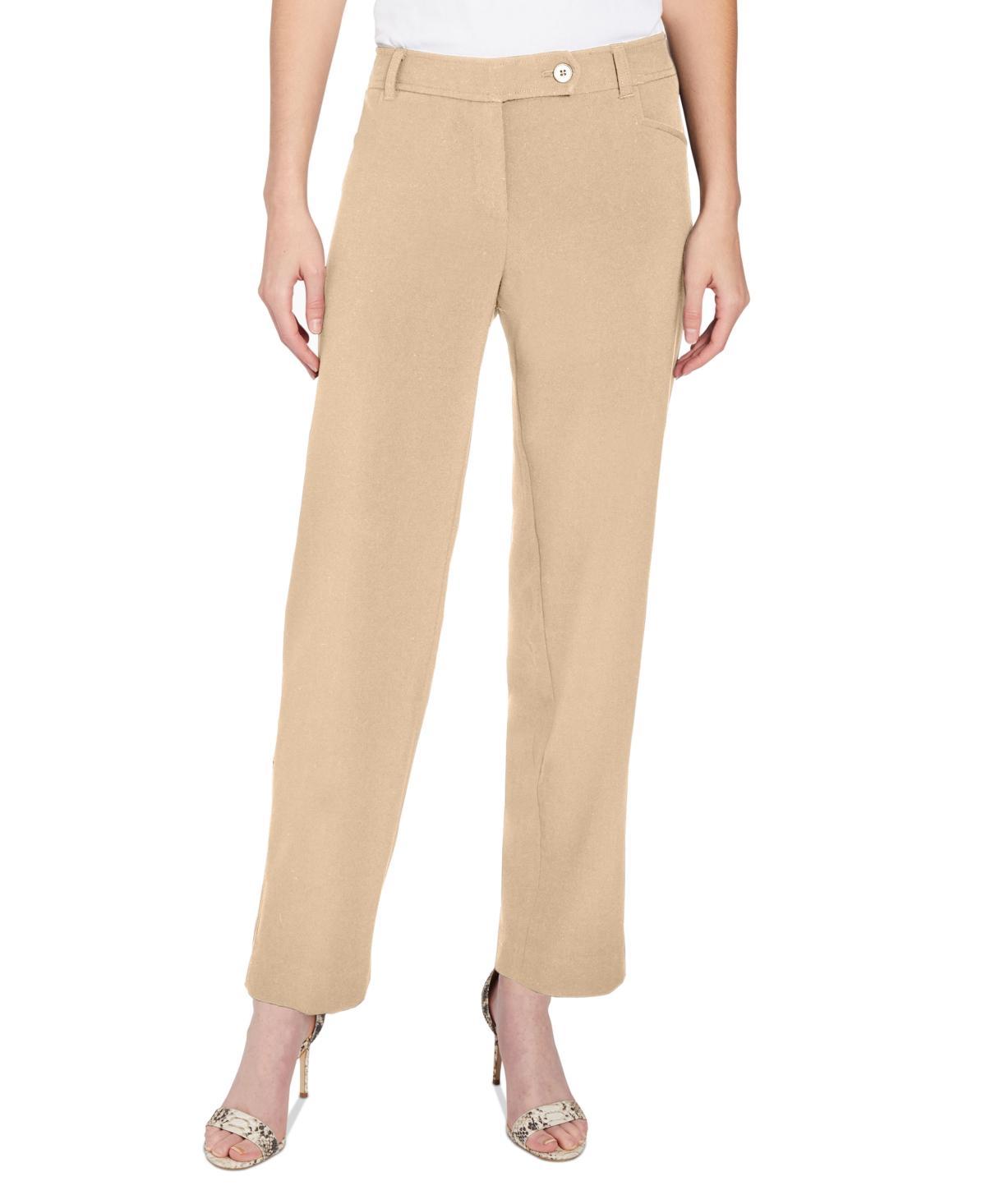 Jones New York Bi-Stretch Tapered Straight Leg Woven Pants Product Image