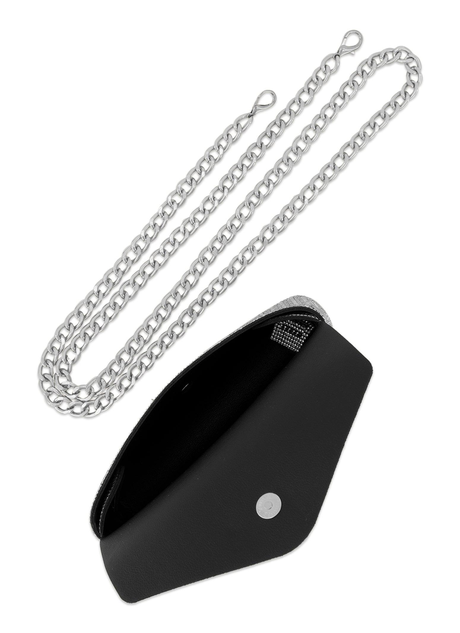 Studded Rhinestone Envelope Crossbody Bag Female Product Image