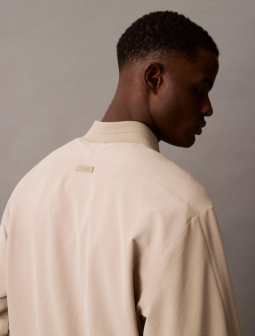Seersucker Bomber Jacket Product Image