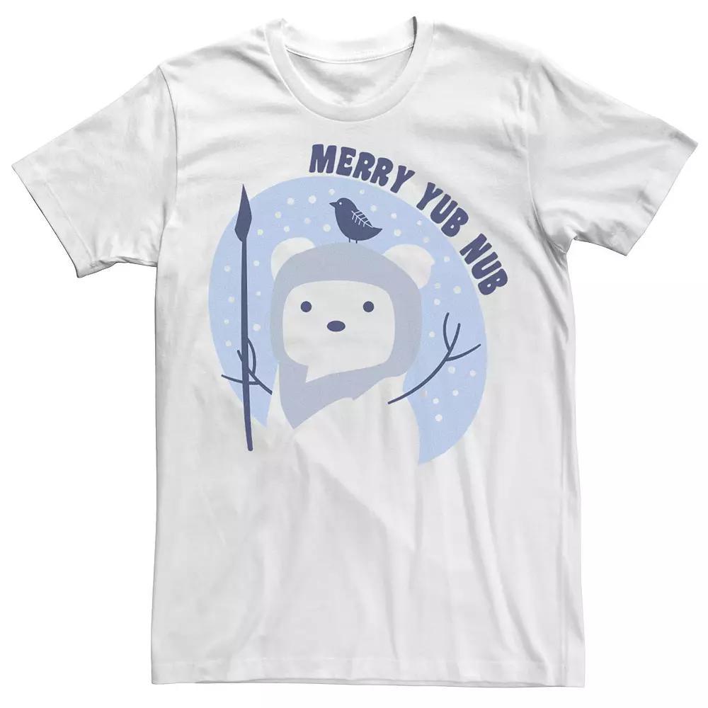 Men's Star Wars Christmas Ewok Merry Yub Nub Graphic Tee, Size: Small, White Product Image