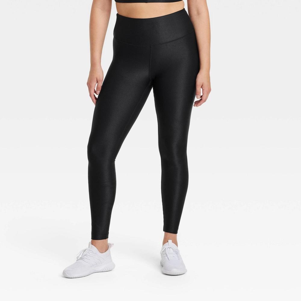 Women's High-Rise Shine Ribbed Leggings - All In Motion™ Product Image