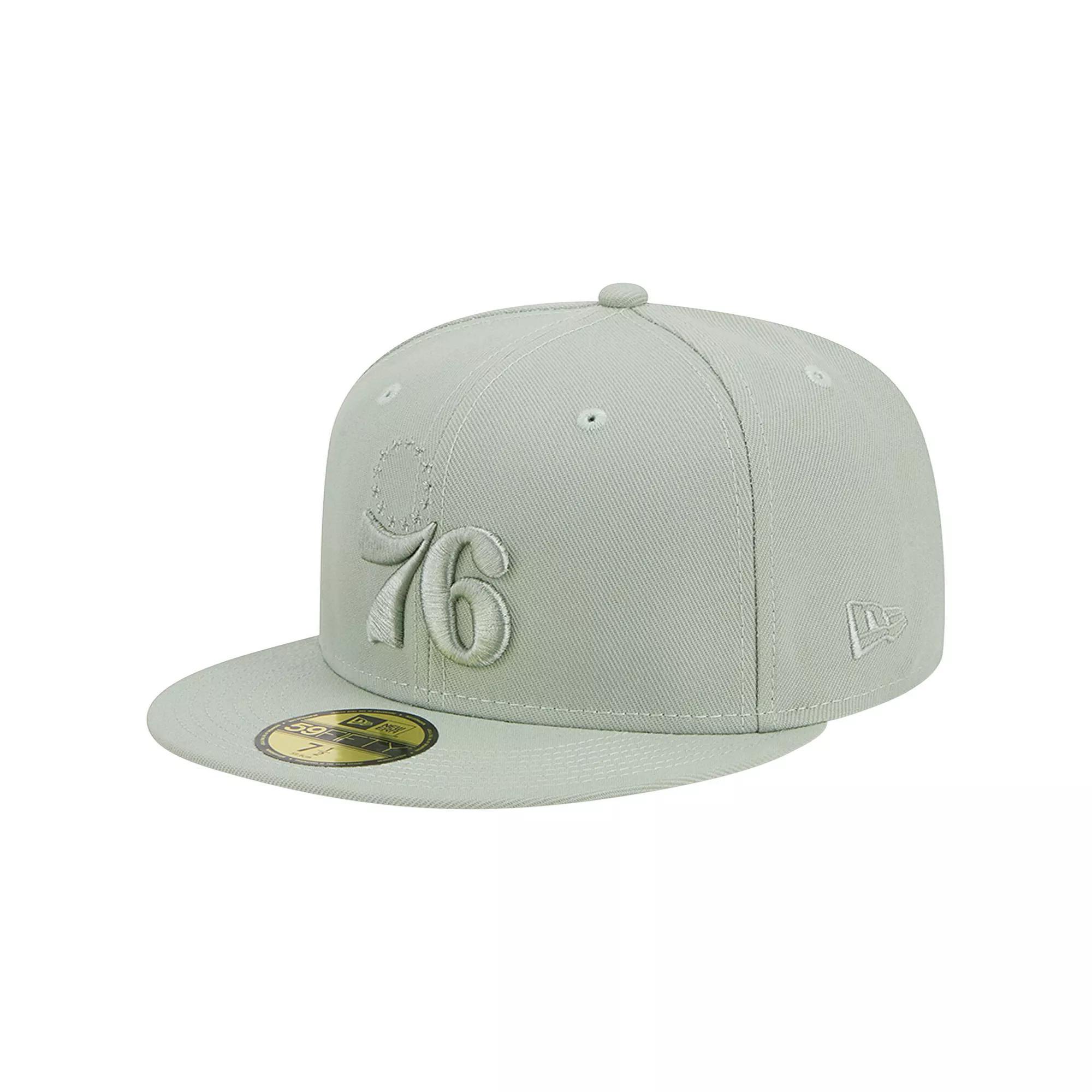 Men's New Era Light Green Philadelphia 76ers Sage Color Pack 59FIFTY Fitted Hat, Size: 7 7/8, 76r Lt Gre Product Image