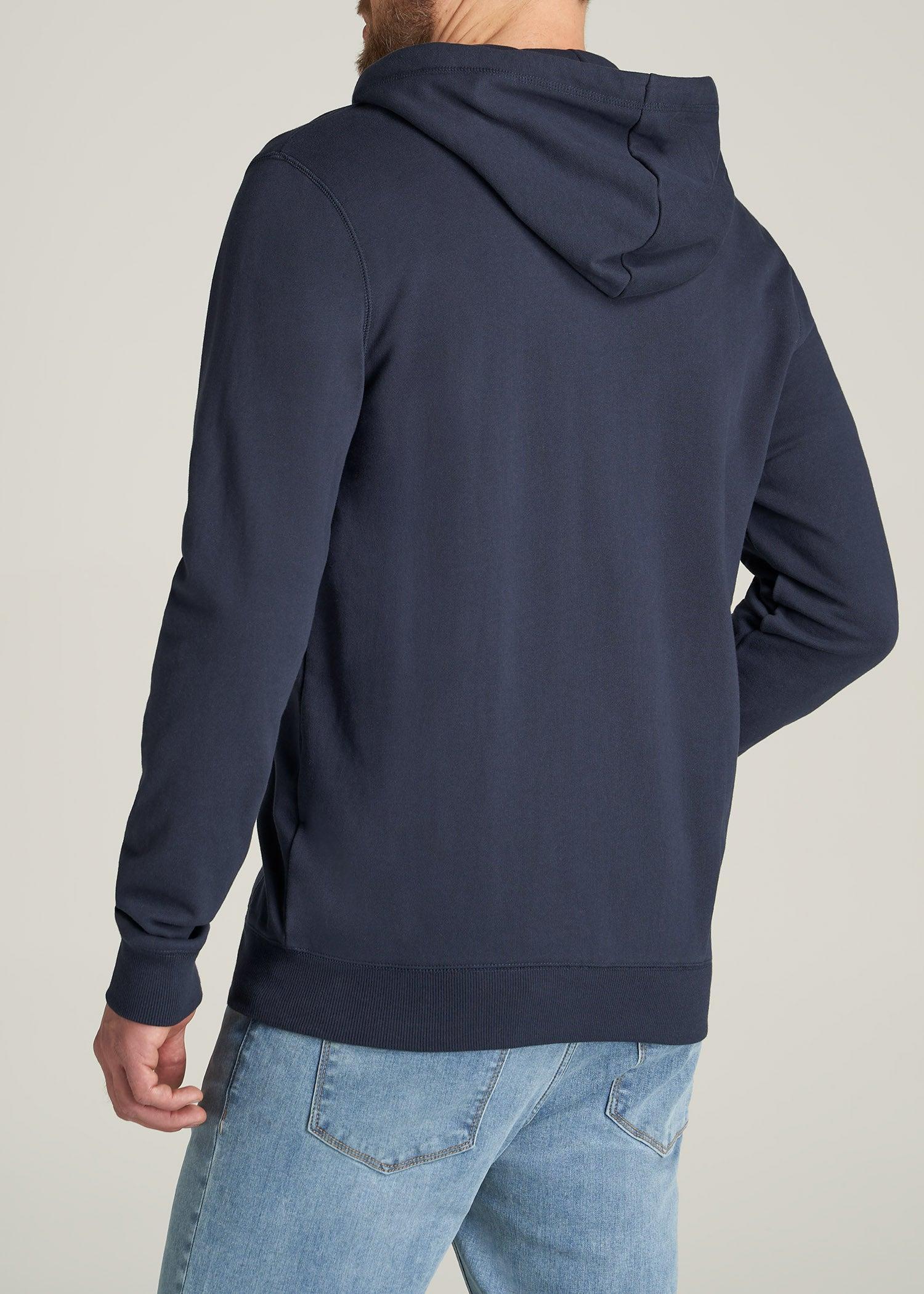 Wearever French Terry Full-Zip Men's Tall Hoodie in Navy Product Image