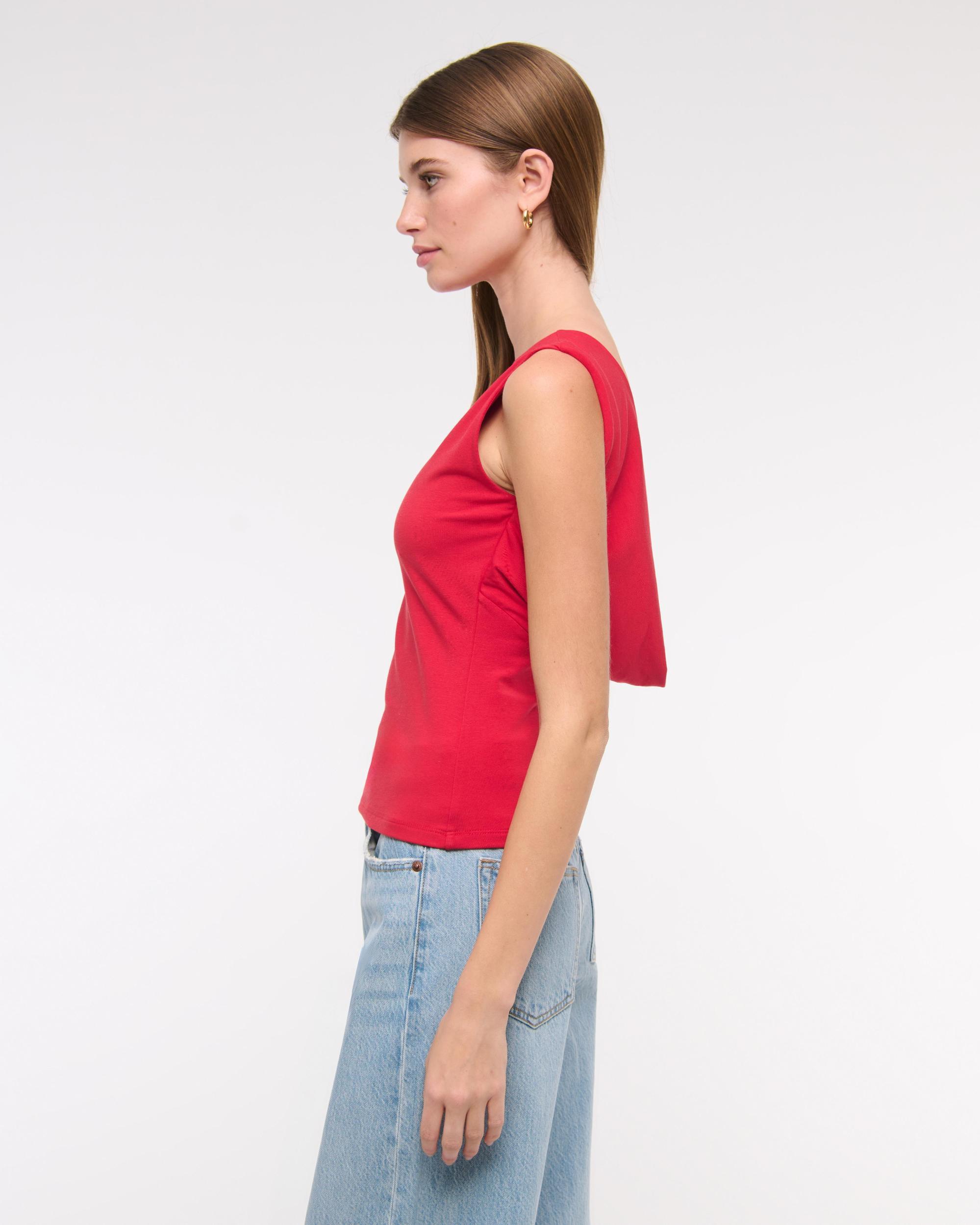 Draped Cowl Hardware Back Top Product Image
