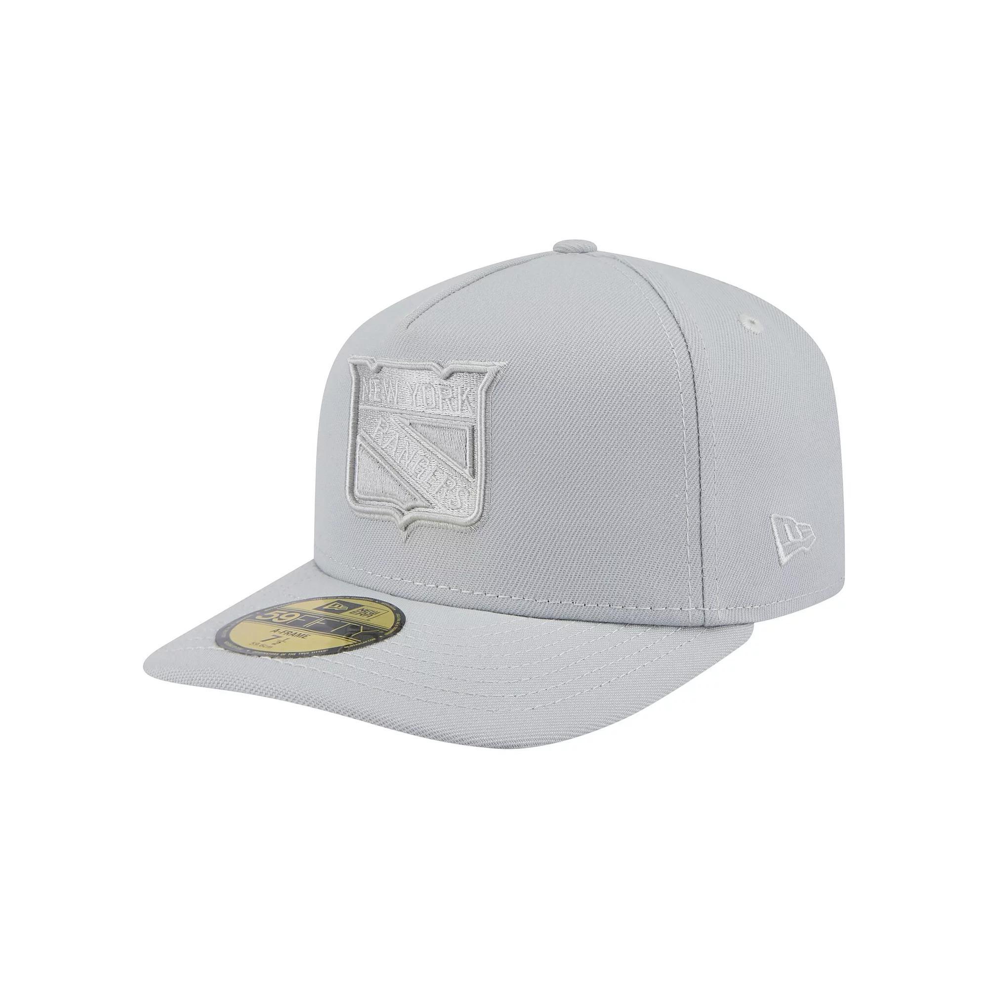 Men's New Era Gray New York Rangers Color Pack A-Frame 59FIFTY Fitted Hat, Size: 7 5/8, Ran Grey Product Image