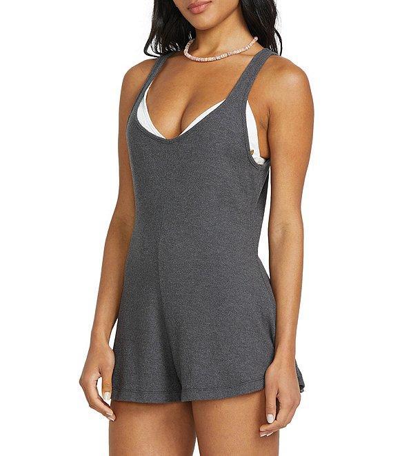 Billabong Never Better Jersey Knit Solid Scoop Neck Romper Swim Cover-Up Product Image