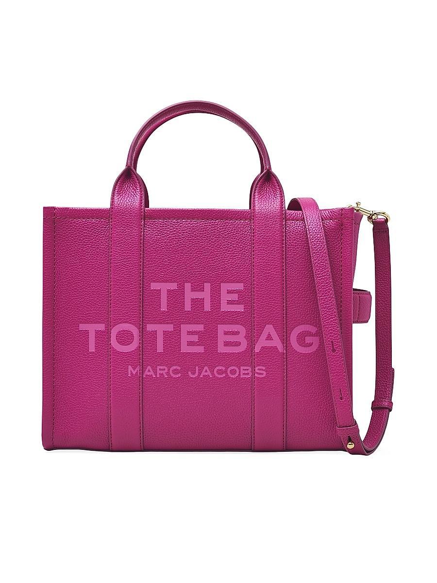 Womens The Leather Medium Tote Bag Product Image