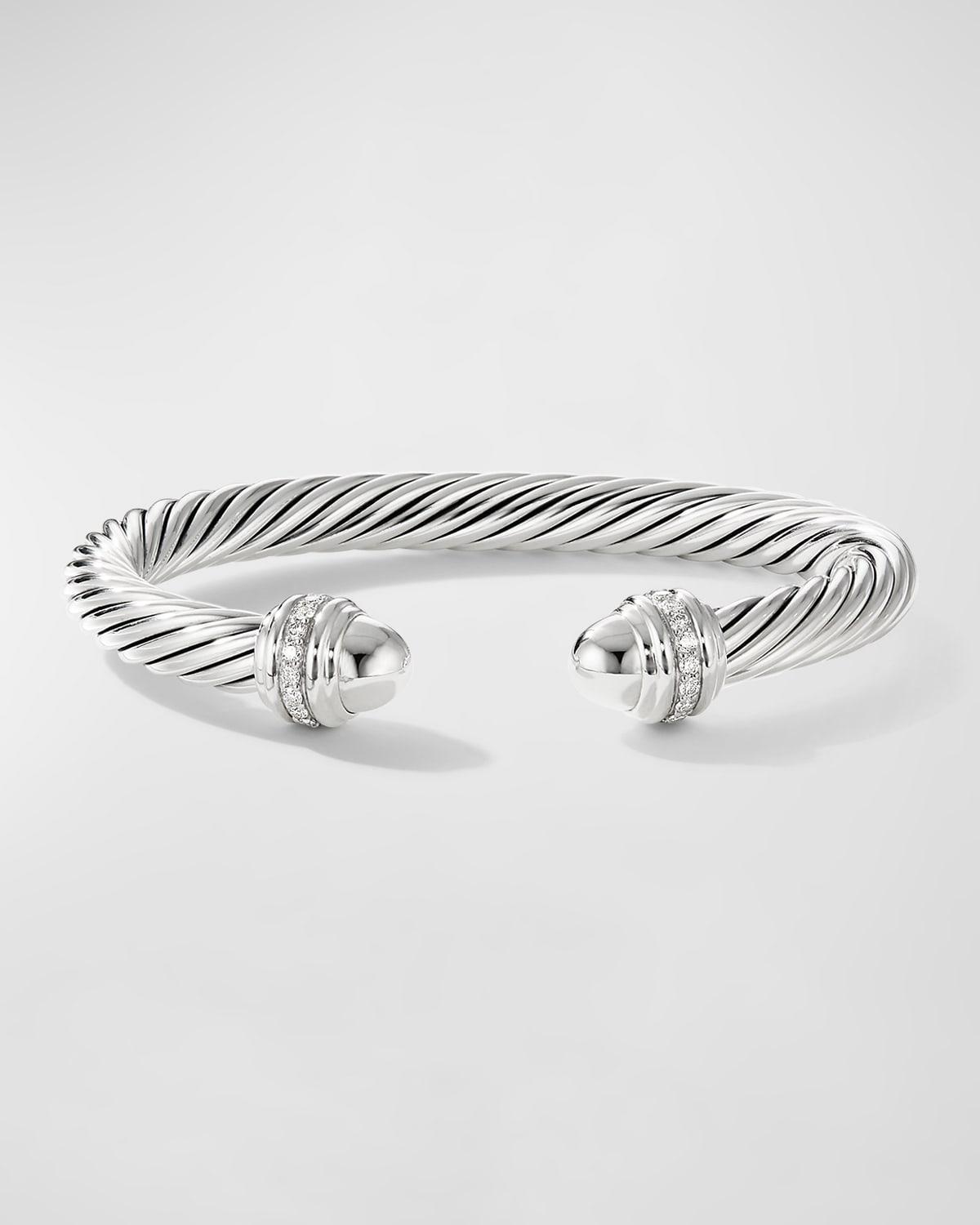 David Yurman Cable Bracelet with Black Onyx & Diamonds Product Image
