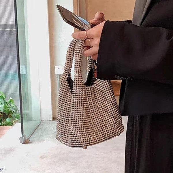 Full Diamond Bag Bucket Rhinestone Chain Purse Product Image