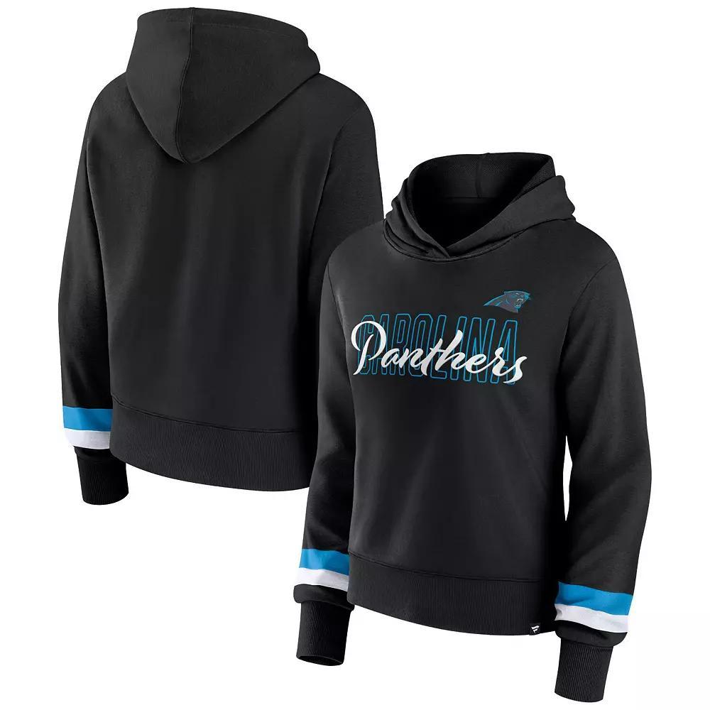 Women's Fanatics Branded  Black Carolina Panthers Over Under Pullover Hoodie, Size: 3XL Product Image