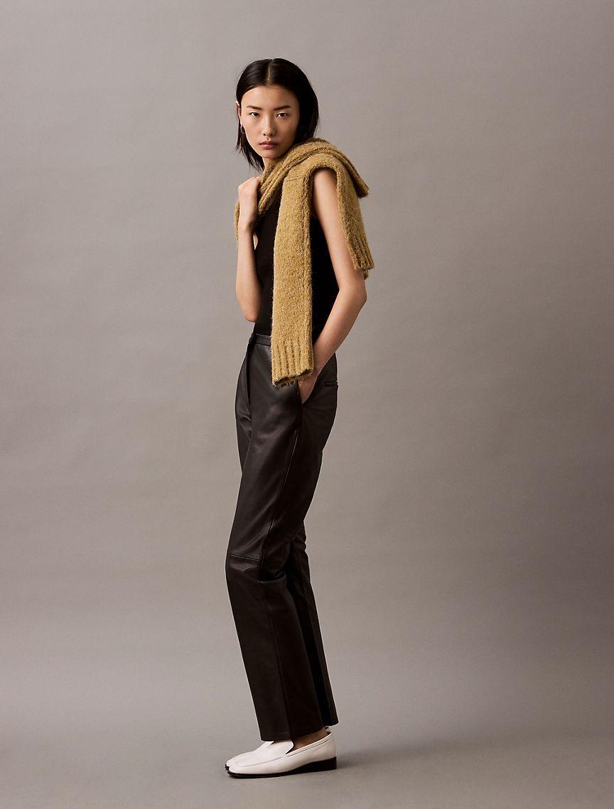 Leather Slim Fit Pants Product Image