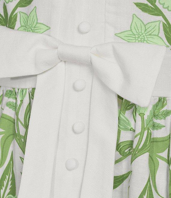 Mestiza New York Carmen Floral Print Mandarin Collar 3/4 Full Sleeve Mini A-Line Dress Product Image