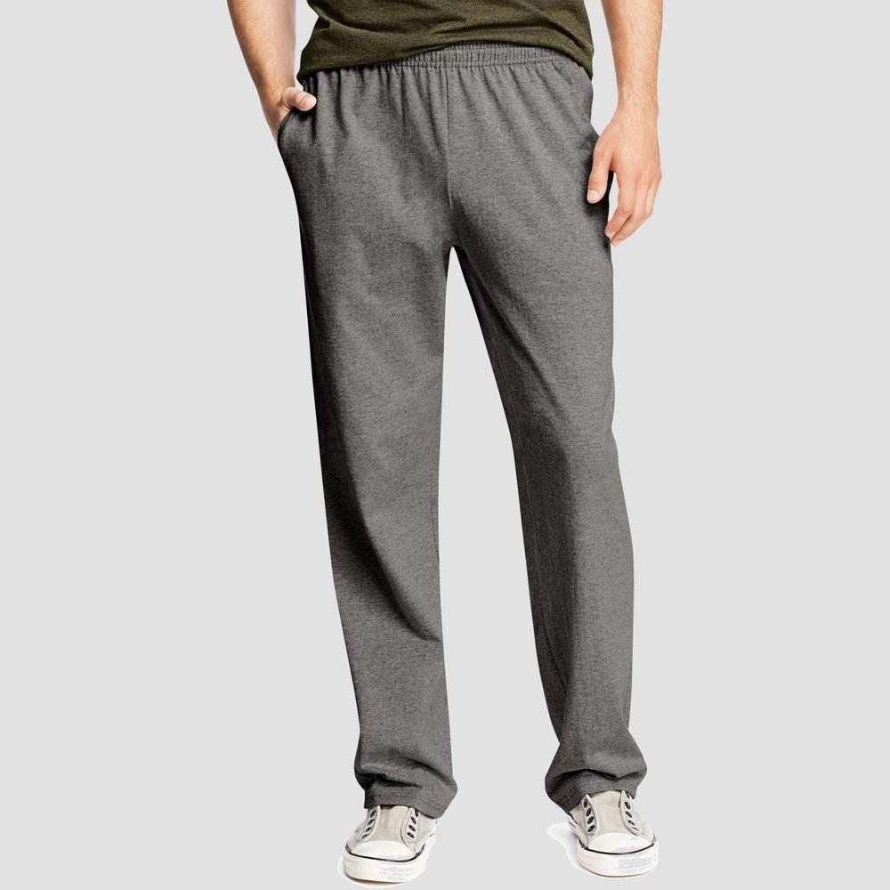 Hanes Essentials Mens Cotton Jersey Pants, 32 Charcoal Heather S Product Image