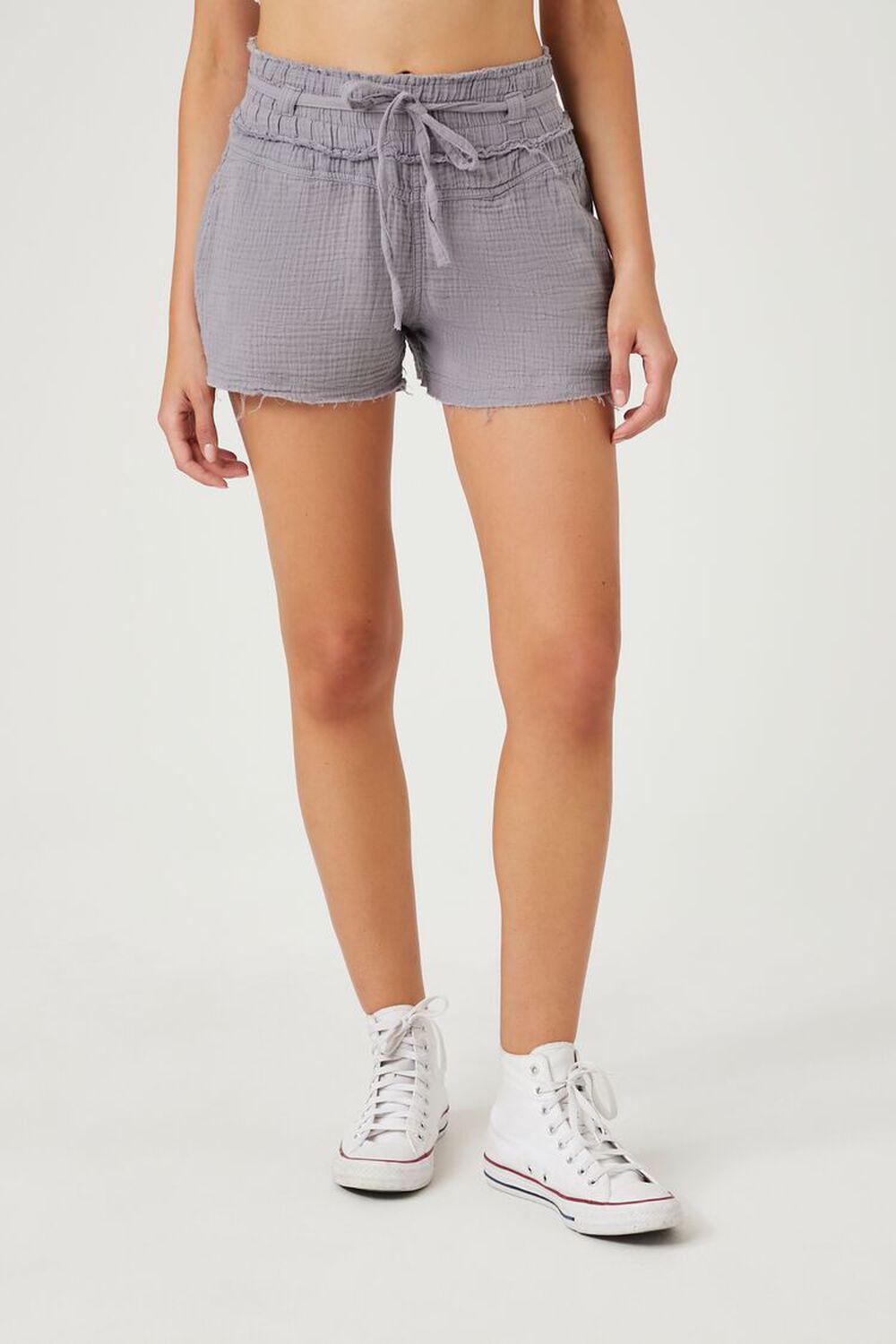 Linen-Blend Drawstring Shorts | Forever 21 Product Image