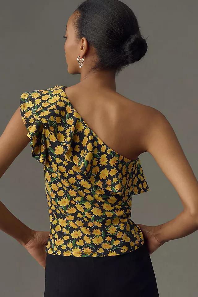Maeve One-Shoulder Ruffled Top Product Image