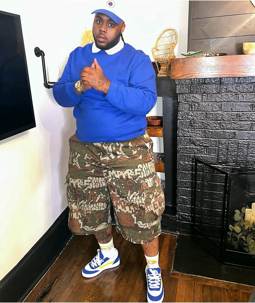 Empyre Handstyle Camo Ultra Loose Cargo Skate Shorts Product Image