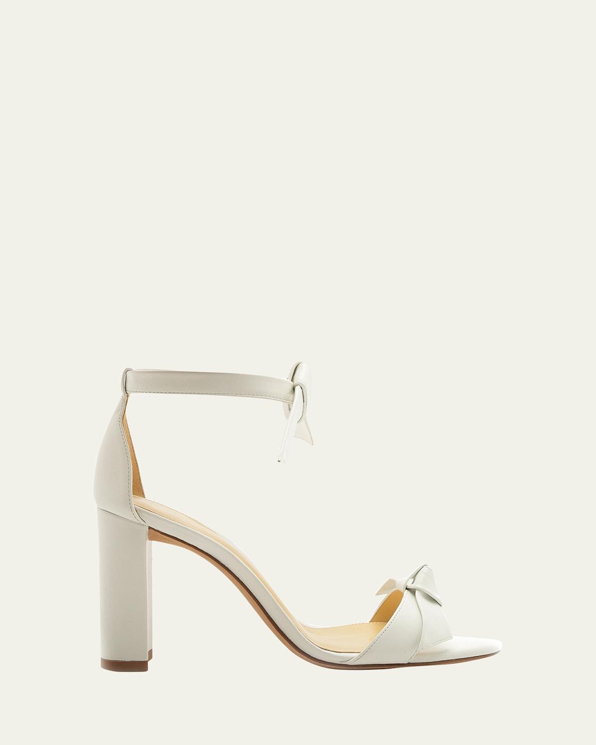 Clarita 90mm Leather Ankle-Tie High-Heel Sandals Product Image
