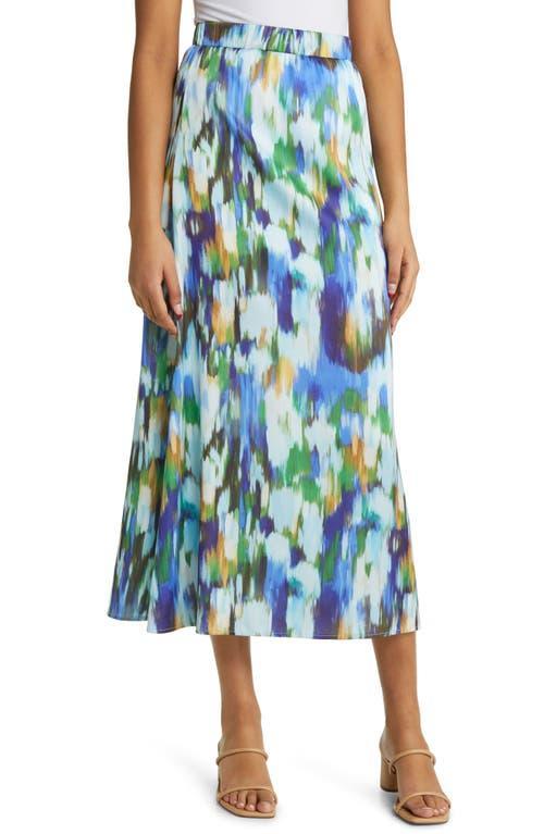 Womens Watercolor-Printed Maxi Skirt Product Image