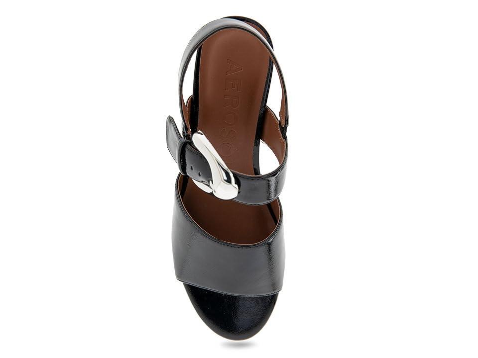 Aerosoles Chamber Women's Glossy Platform Sandals, Size: 8.5, Dusty Blue Patent Pu Product Image