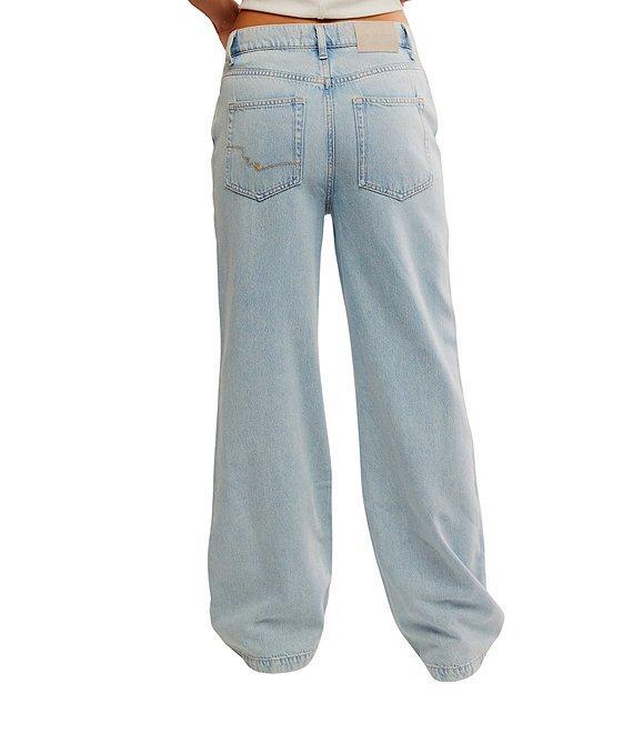 Free People We The Free Stride Low Slung Wide Leg Jeans Product Image
