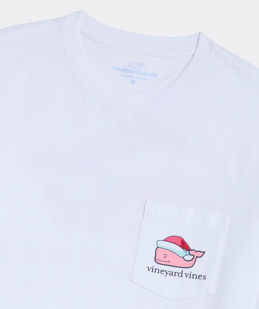 Santa Whale Long-Sleeve Pocket Tee Product Image