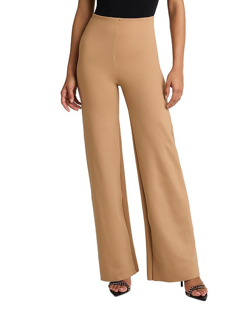 Womens Neoprene Wide-Leg Pants Product Image