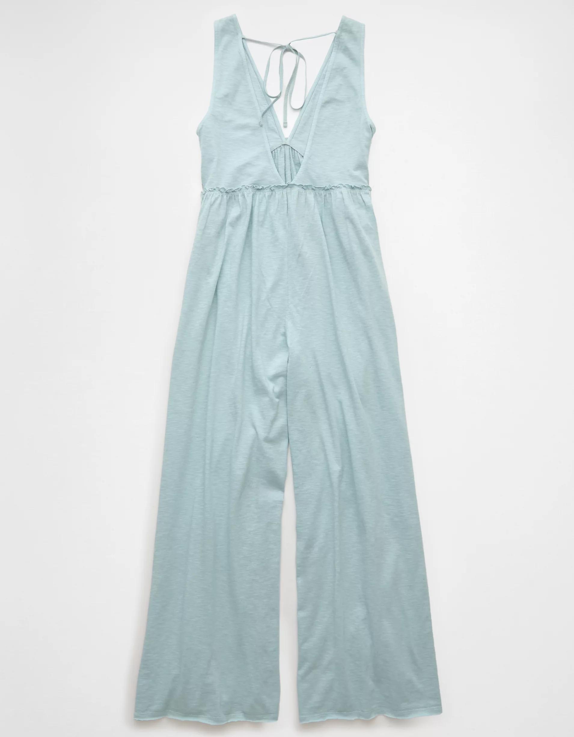 AE Sunchaser Knit V-Neck Jumpsuit Product Image