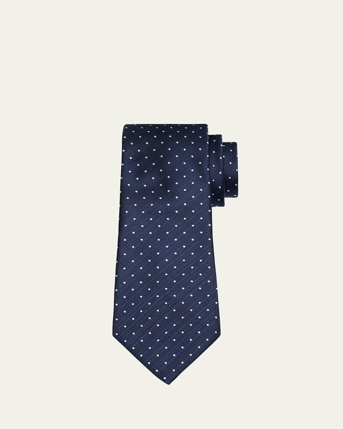 Mens Polka Dot Silk Tie Product Image