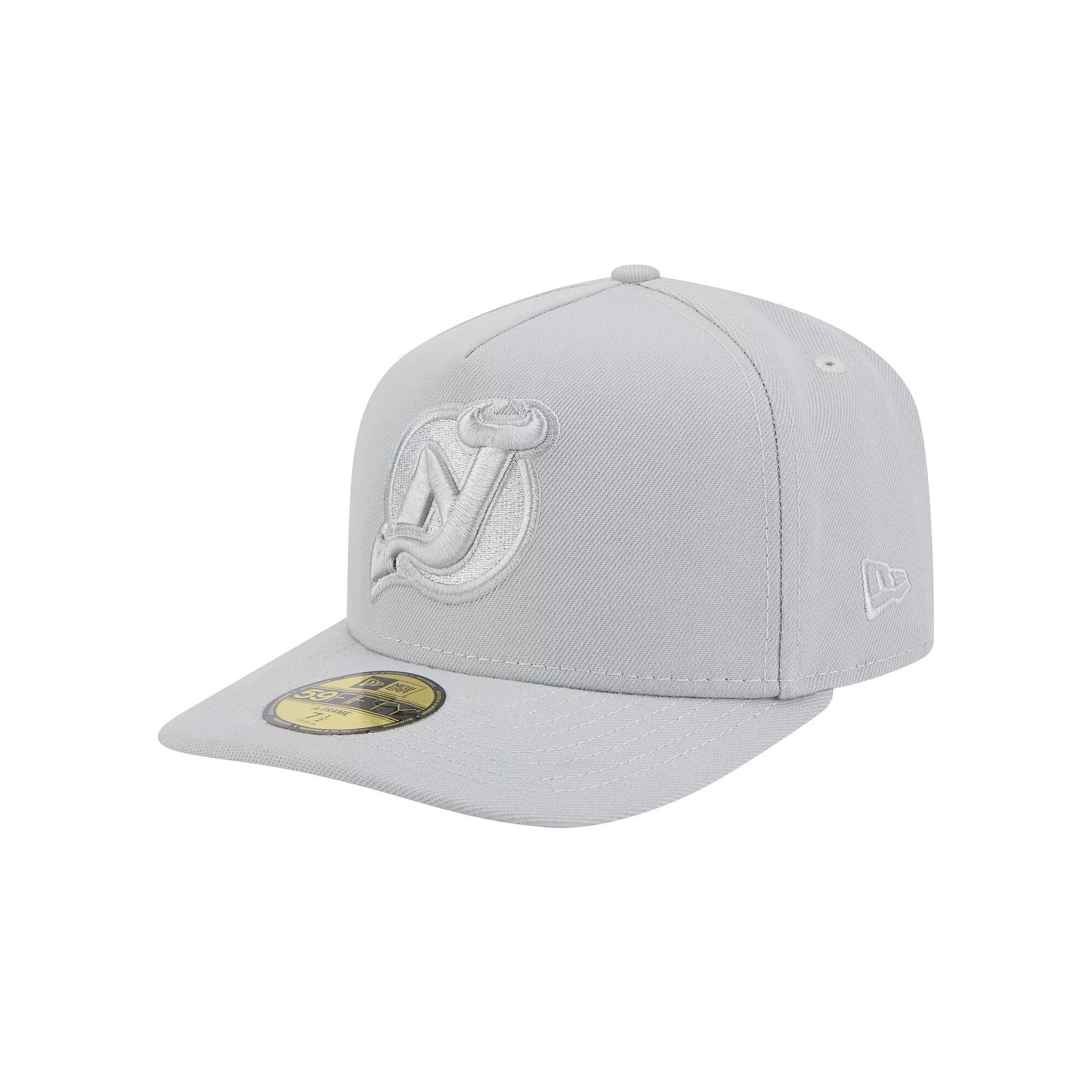 Men's New Era Gray New Jersey Devils Color Pack A-Frame 59FIFTY Fitted Hat, Size: 7 1/4, Nhl Grey Product Image