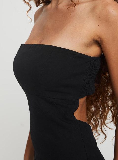 Yahir Strapless Maxi Dress Black Product Image