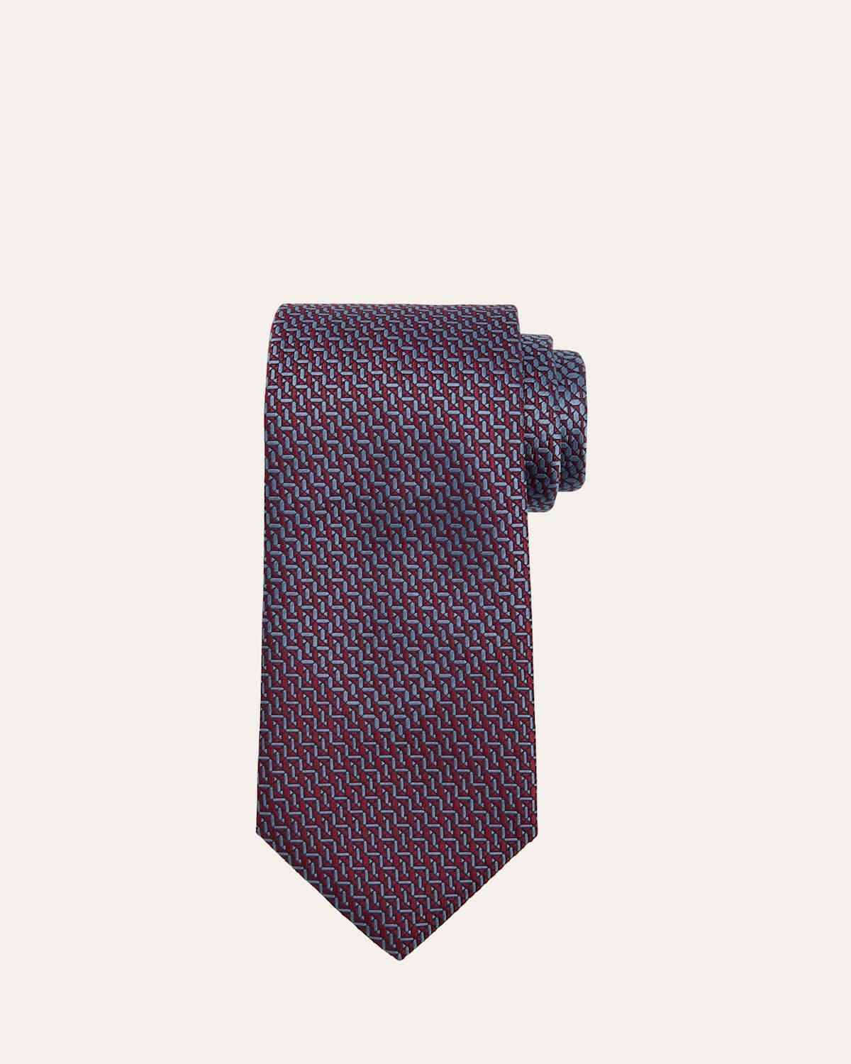 Mens Broken Chevron Silk Tie Product Image