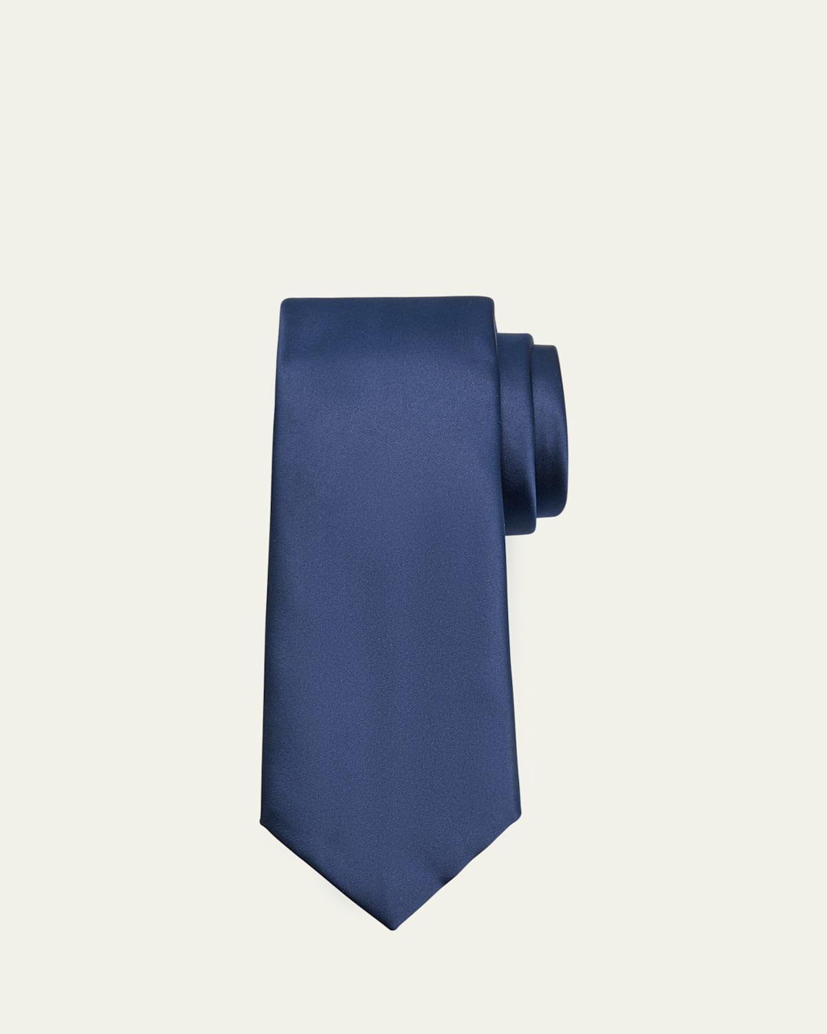 Mens Solid Silk Tie Product Image