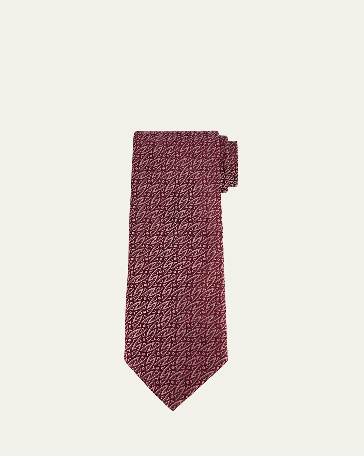 Mens Arrow Dot Woven Silk Tie Product Image