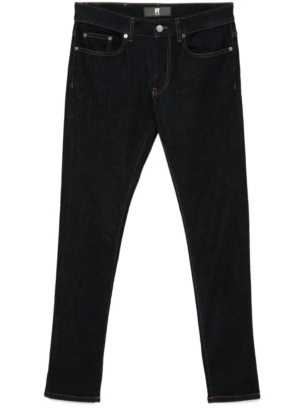 PT TORINO Logo-patch Jeans In Blue Product Image