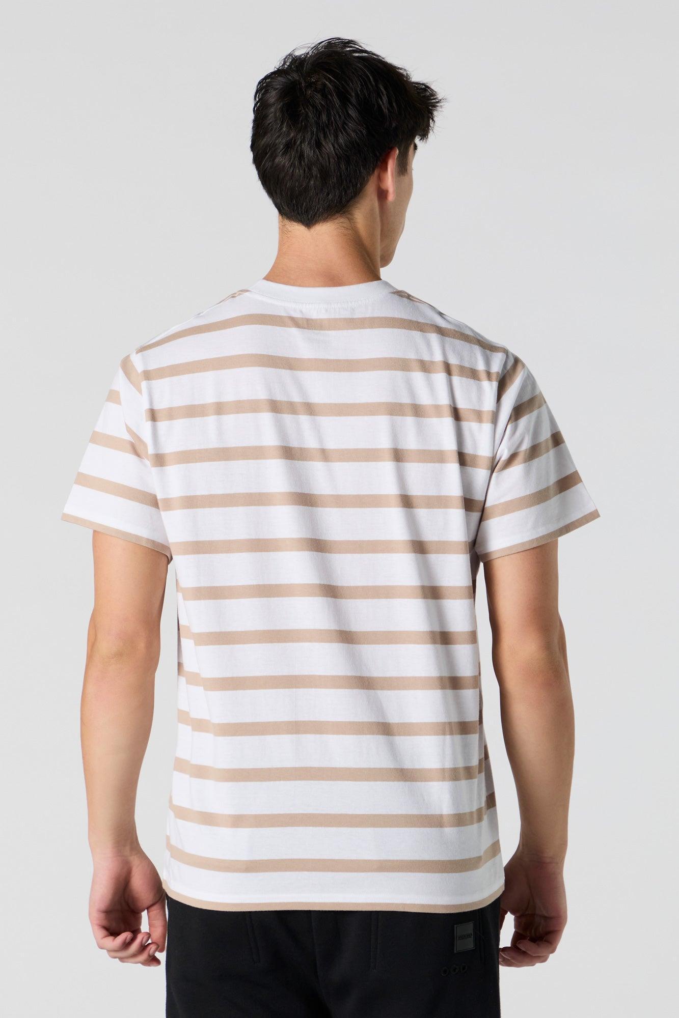 Striped Crewneck T-Shirt Male Product Image