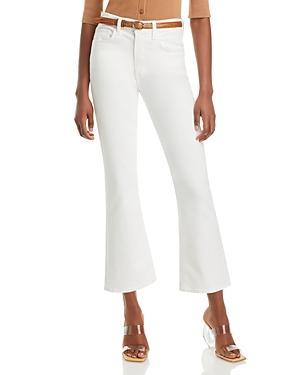 Joes Jeans The Callie High Rise Cropped Flare Jeans in White Product Image