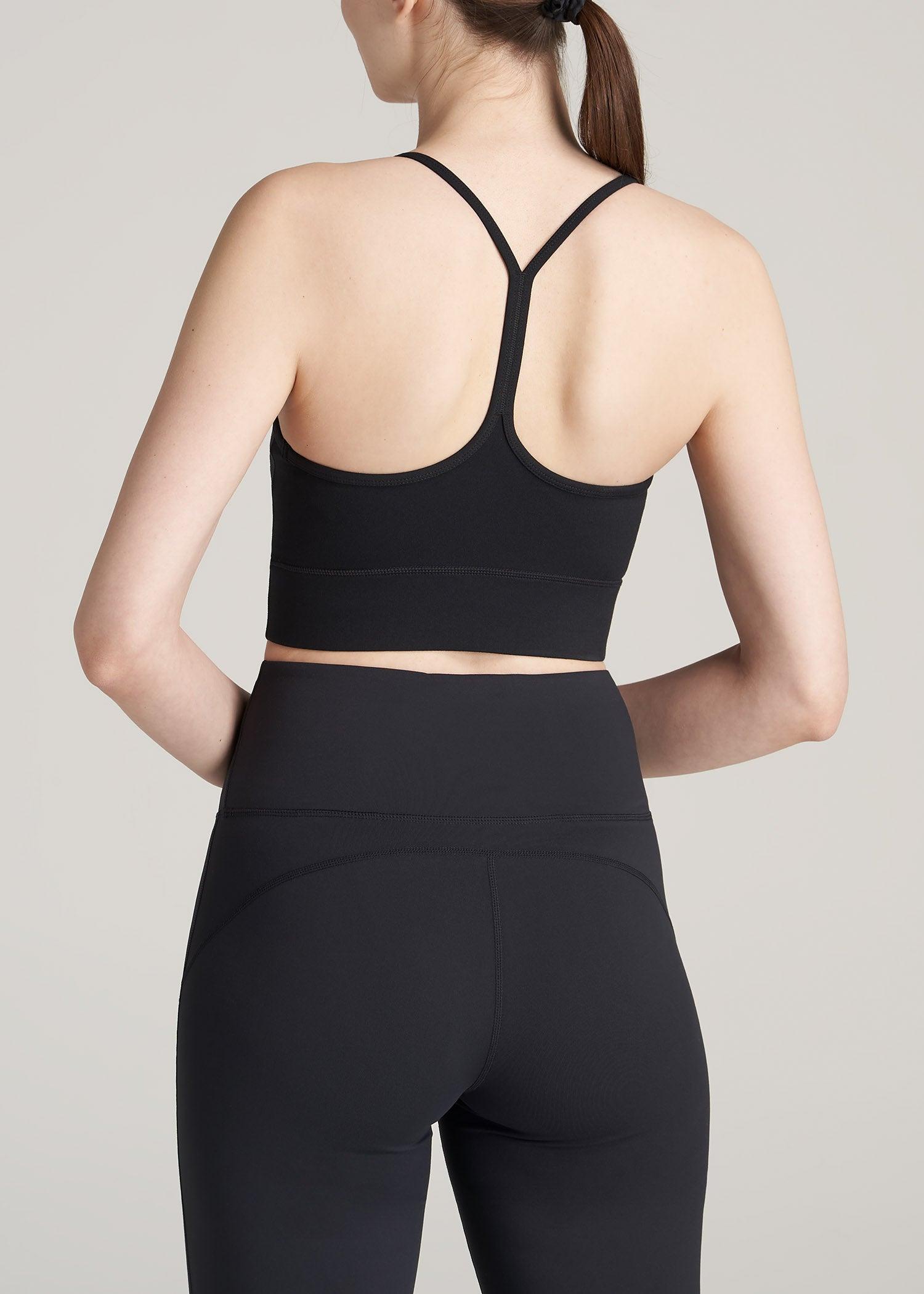 Racerback Women's Tall Sports Bra in Black Female Product Image