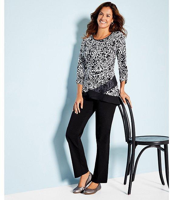 Allison Daley Stretch Pull-On Straight Leg Pants Product Image