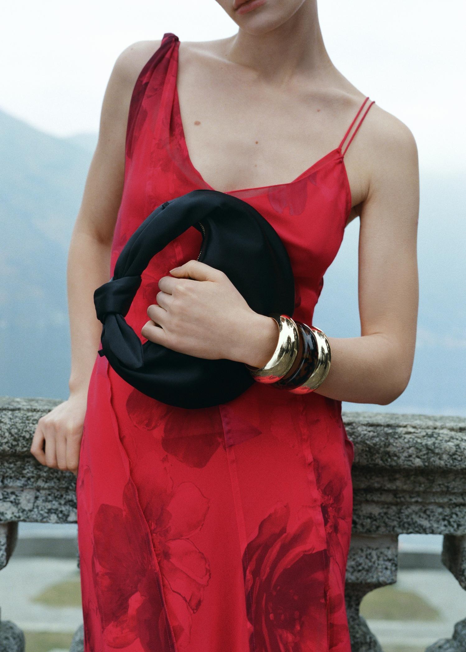Satin handbag - Women | MANGO USA Product Image