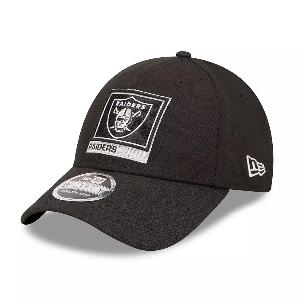 Men's New Era Black Las Vegas Raiders Framed AF 9FORTY Snapback Hat, Lvr Black Product Image