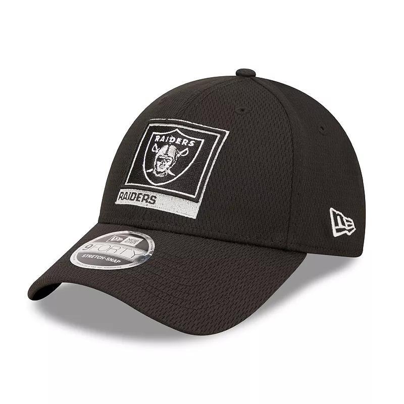 Men's New Era Black Las Vegas Raiders Framed AF 9FORTY Snapback Hat, Lvr Black Product Image