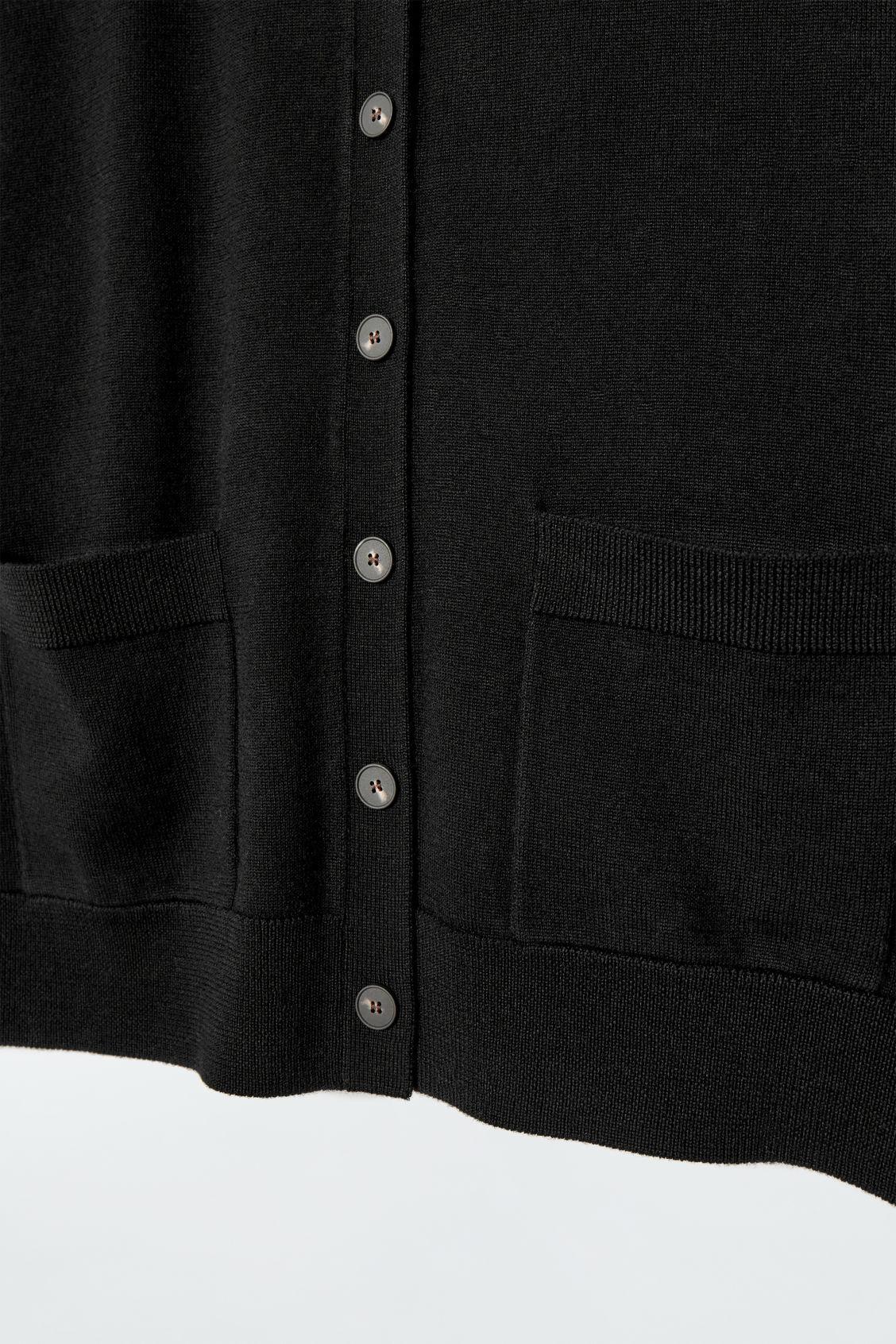 MERINO WOOL CREW-NECK CARDIGAN Product Image
