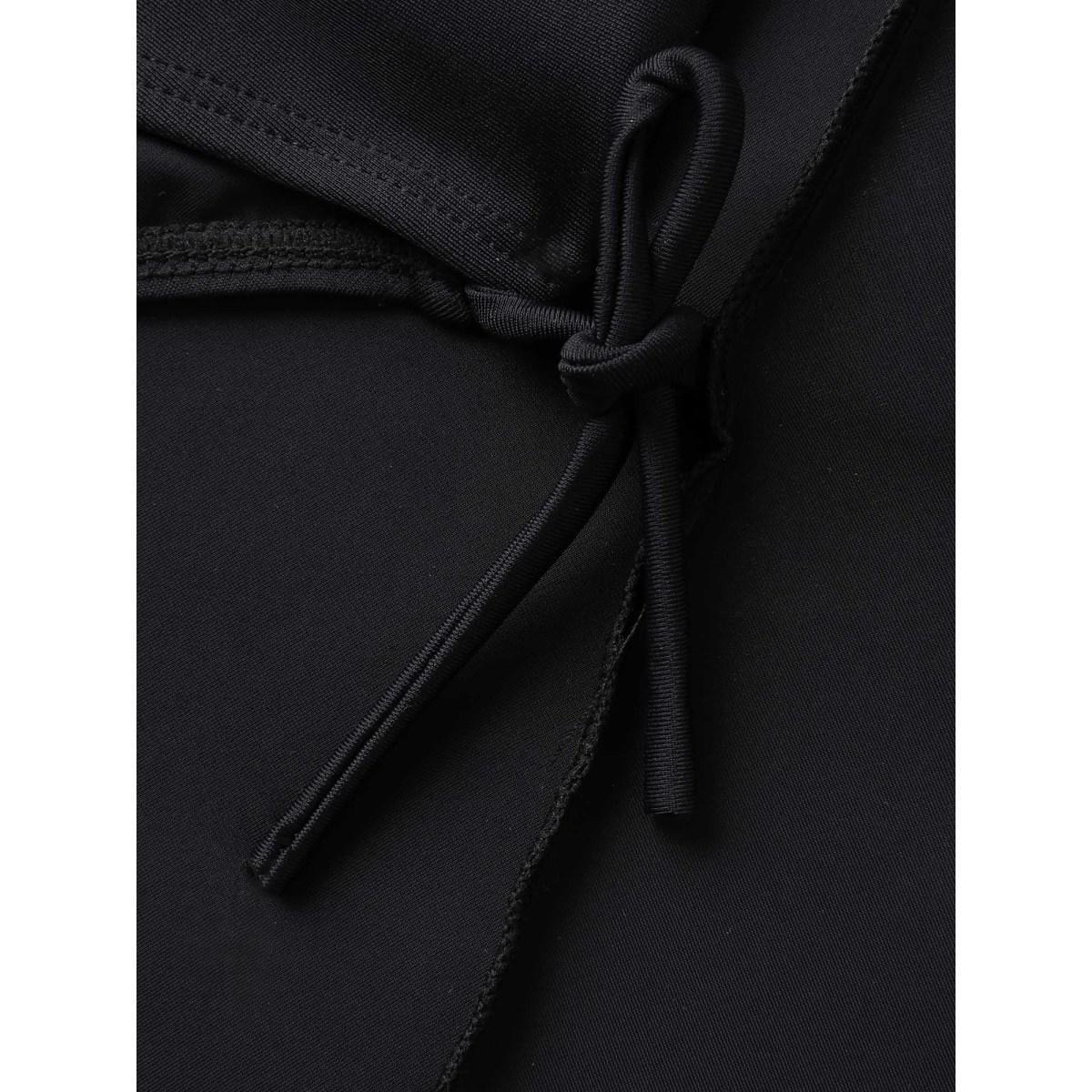Plus Size Colorful Ribbon Shell Embroidery Swim Dress Women's Swimwear Black Beach Bodycon U-neck High stretch Curve Swim Dresses BloomChic 28/5X Product Image