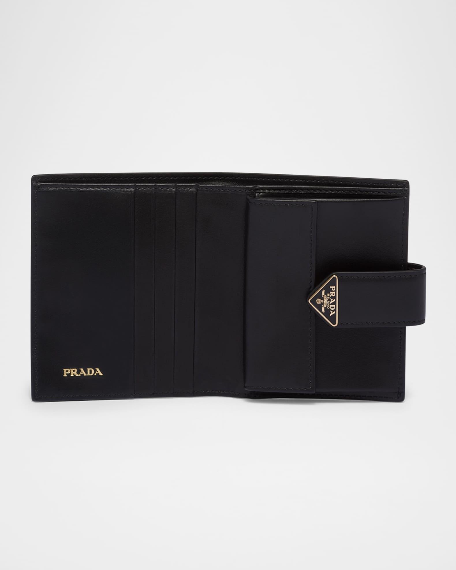 Small Saffiano and Smooth Leather Bifold Wallet Product Image
