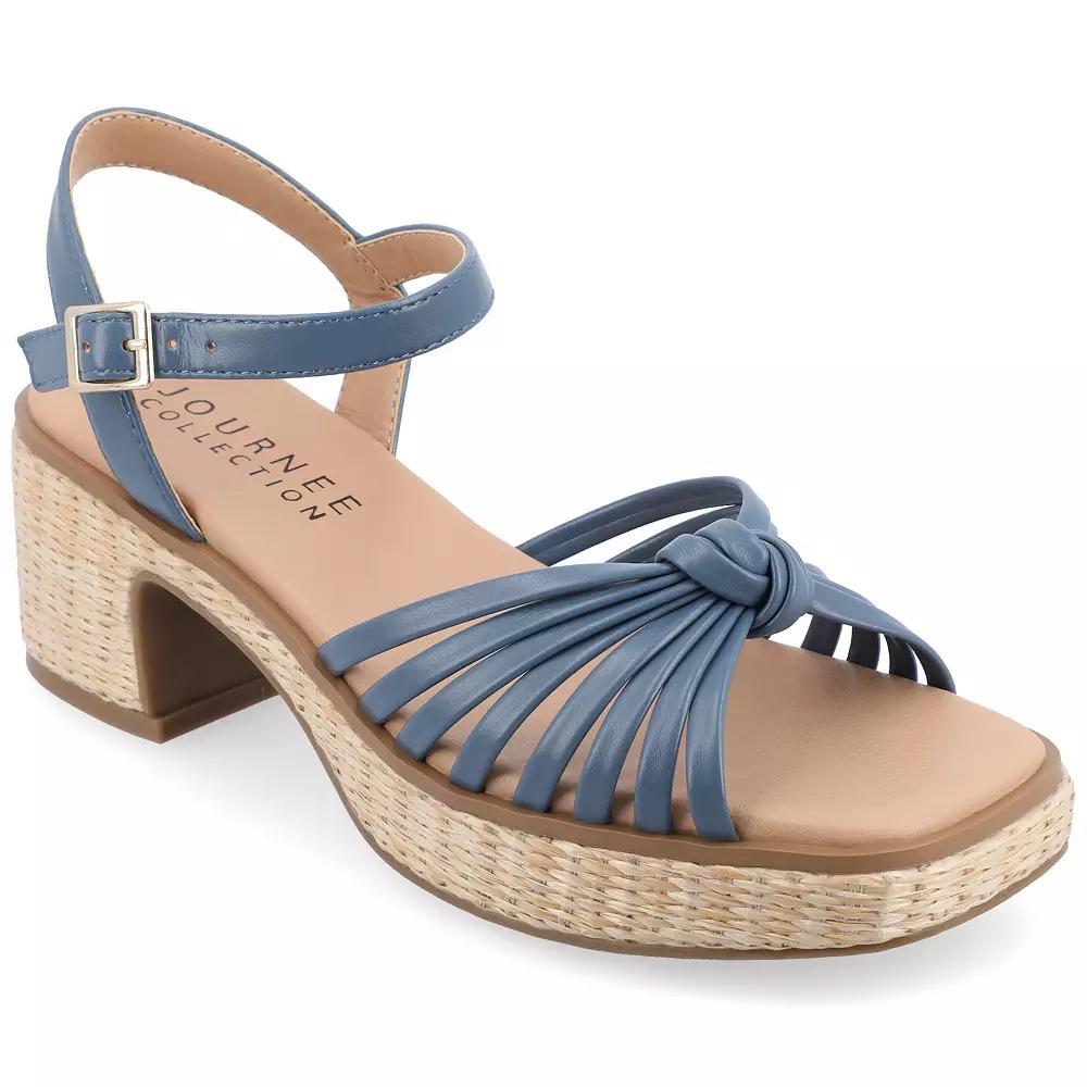 Journee Hally Women's Tru Comfort Foam™ Sandals, Size: 8, Blue Product Image