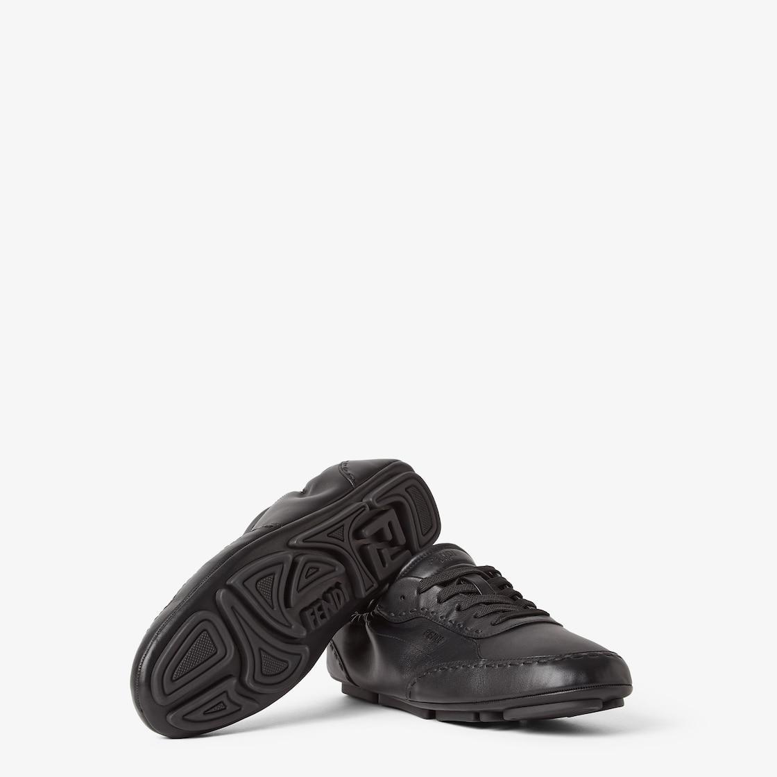 Fendi Fit sneakersBlack leather low-tops Product Image