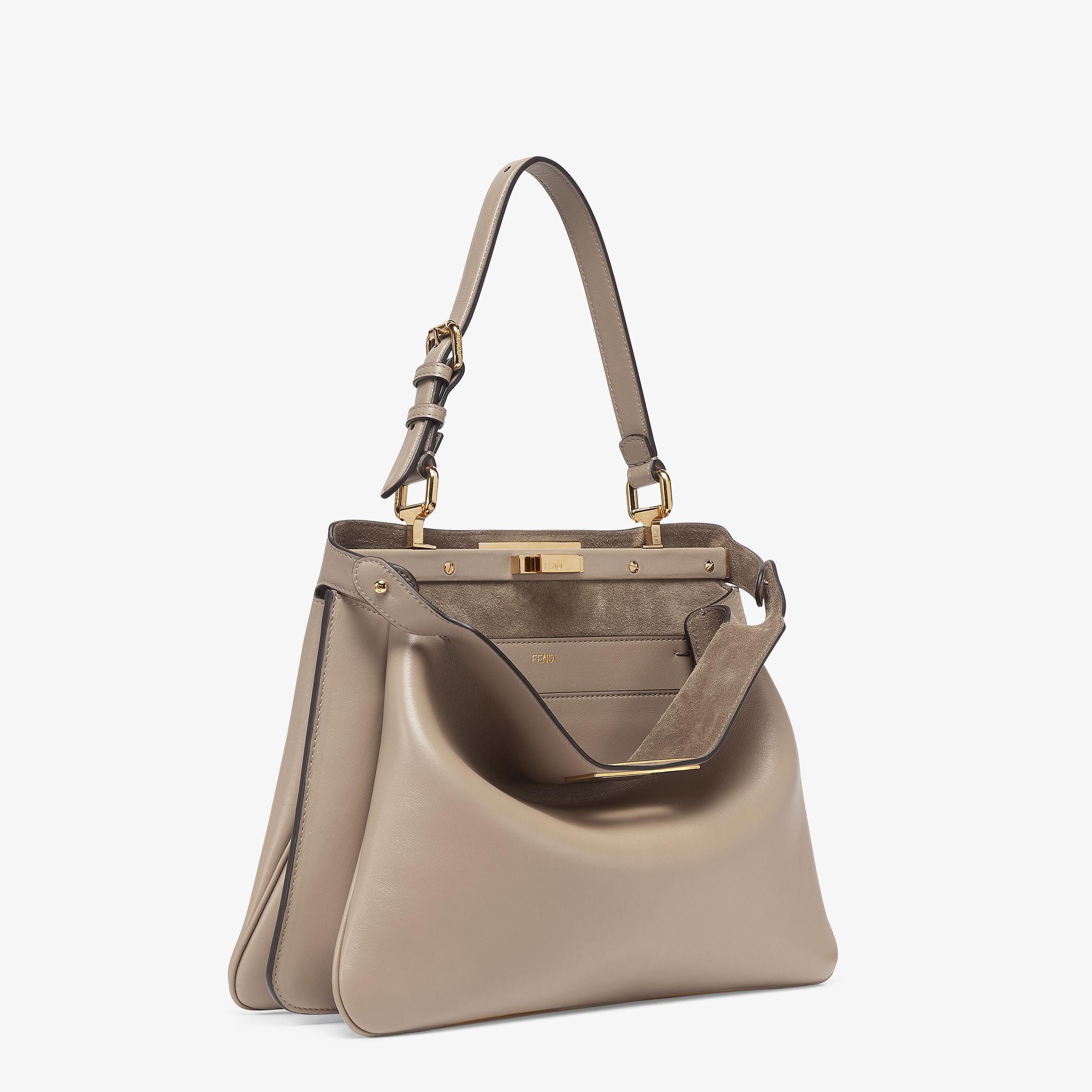 Peekaboo Soft MediumCappuccino-colored leather bag Product Image